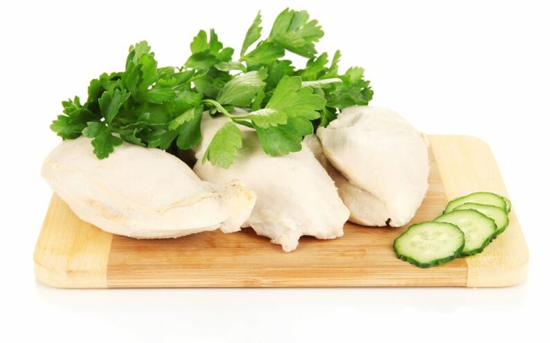 เนื้อไก่ต้มสำหรับไดเอท 6 กลีบ